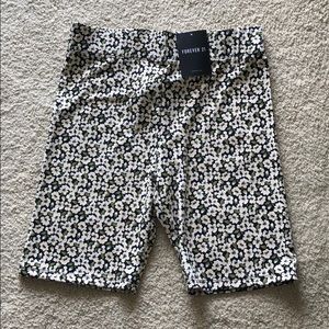 High Rise Floral Biker Shorts